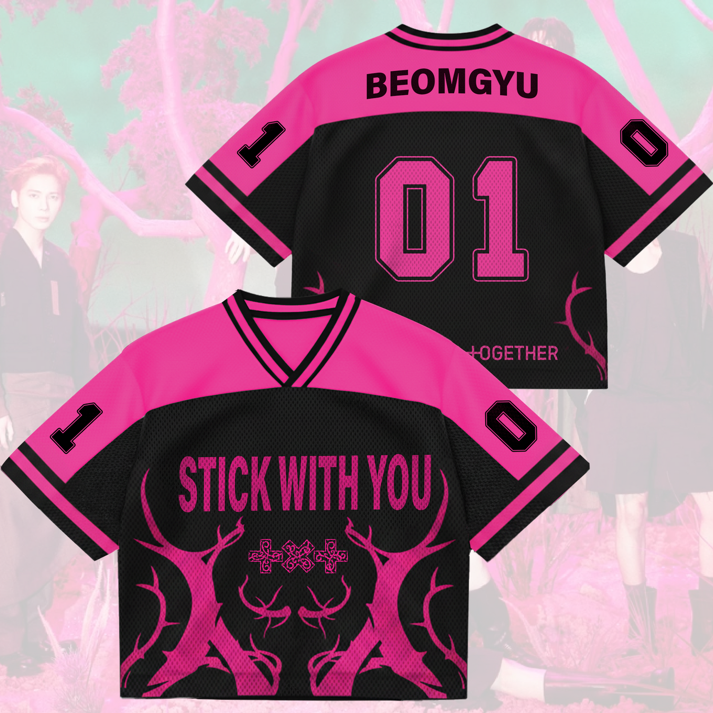 Thorn Tree Stick With You TXT Mixed Mesh Jersey