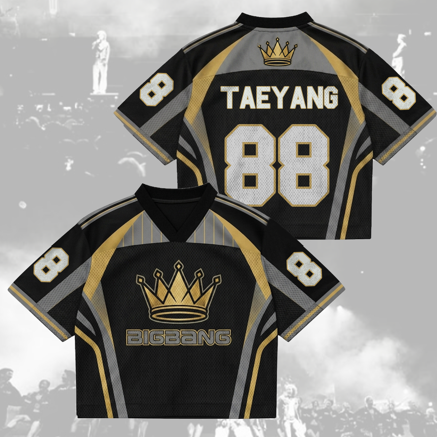 BIGBANG 2026 World Tour Mixed Mesh Jersey  G-Dragon Merch Gift For Fans