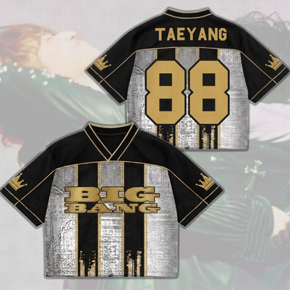 Retro BIGBANG 2026 World Tour Mixed Mesh Jersey Streetwear Concert Outfit Gift For Fans