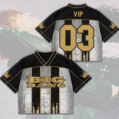 Retro BIGBANG 2026 World Tour Mixed Mesh Jersey Streetwear Concert Outfit Gift For Fans