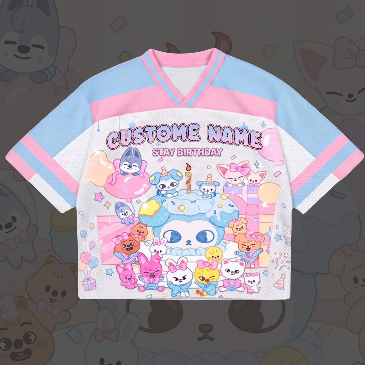 Personalized Stay Birthday Stray Kids Mixed Mesh Jersey Gift For Fans