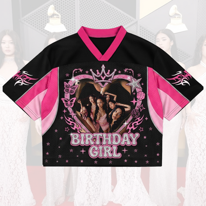Pinky Personalized Birthday Girl Katseye Mixed Mesh Jersey Gift For Kid Fan