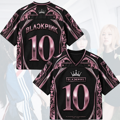 Blackpink 10. Jubiläums-Mesh-Trikot als Geschenk für Fans