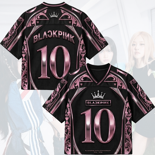 Blackpink 10. Jubiläums-Mesh-Trikot als Geschenk für Fans