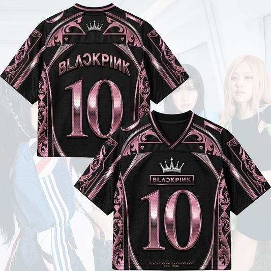 Blackpink 10th Anniversary Mixed Mesh Jersey Gift For Fans