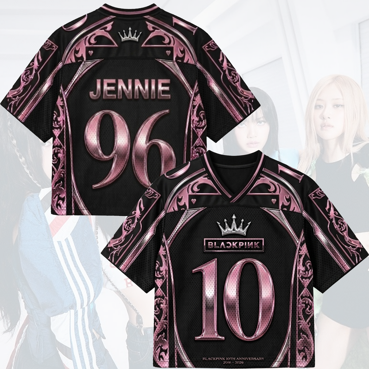 Blackpink 10. Jubiläums-Mesh-Trikot als Geschenk für Fans