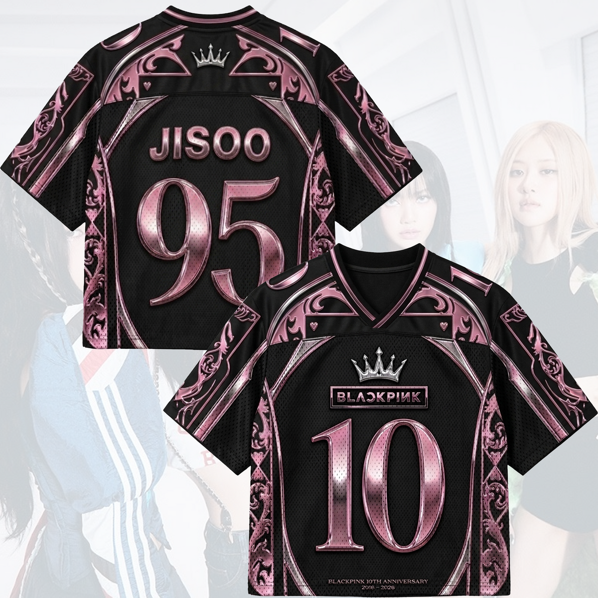 Blackpink 10. Jubiläums-Mesh-Trikot als Geschenk für Fans