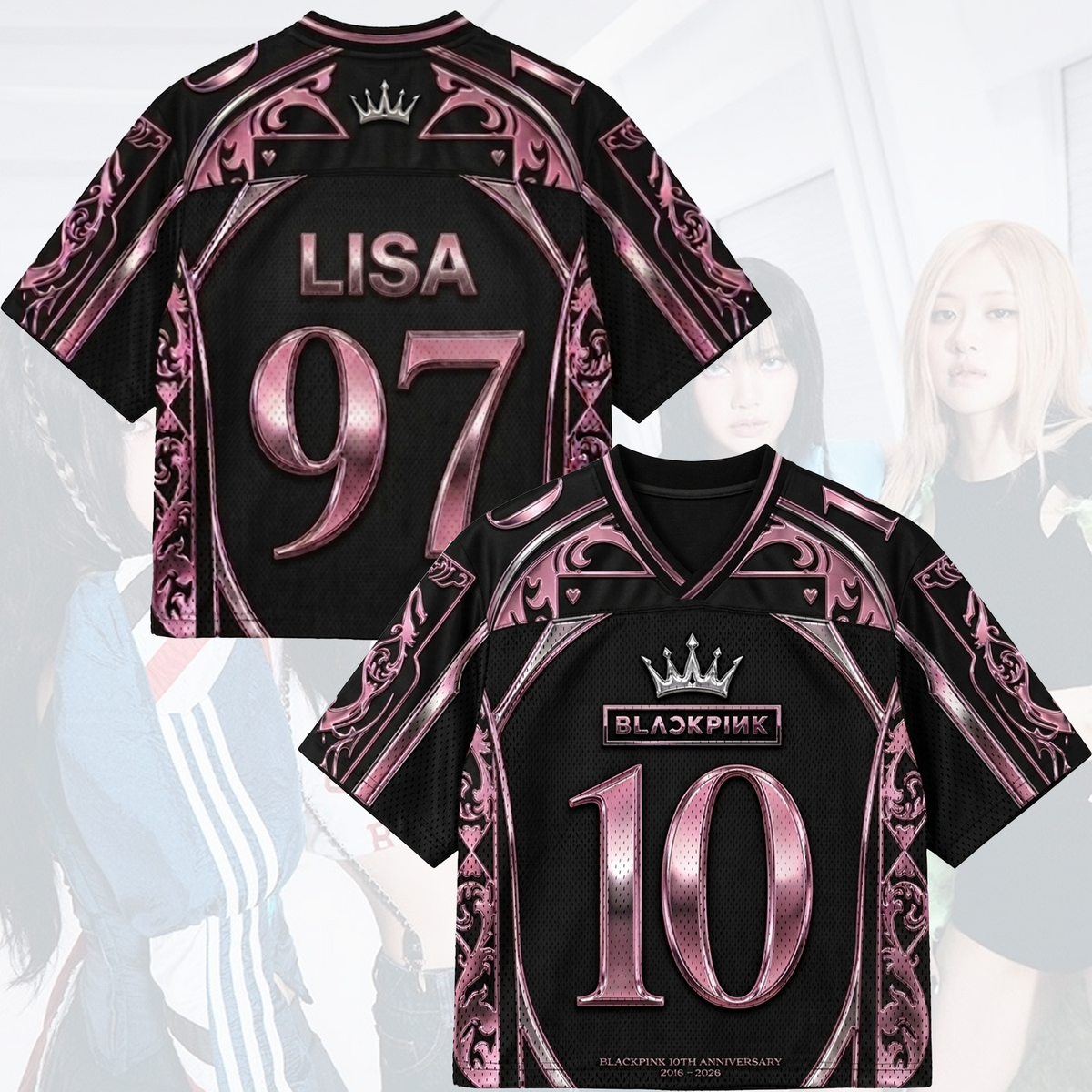 Blackpink 10. Jubiläums-Mesh-Trikot als Geschenk für Fans