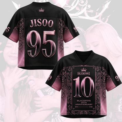 Iconic Blackpink 10th Anniversary Mixed Mesh Jersey Gift For Blink