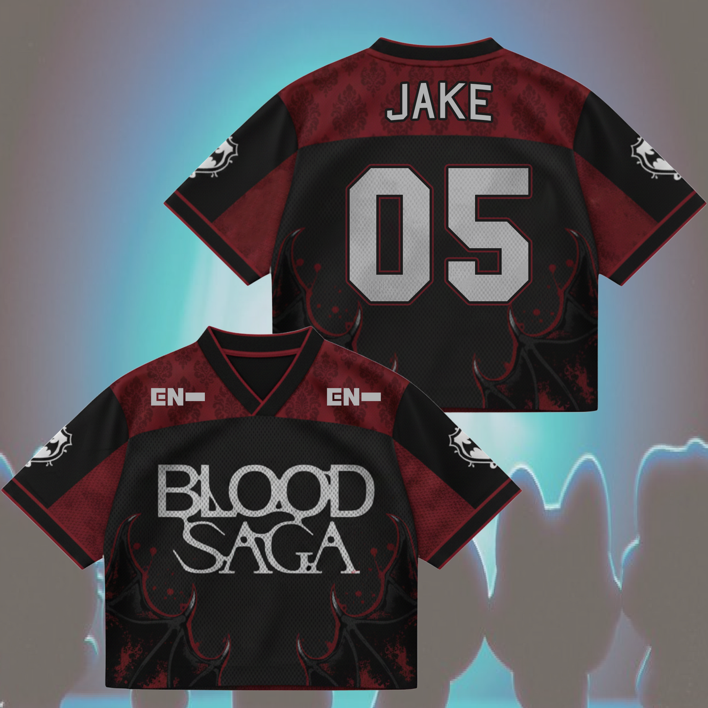Blood Saga Enhypen Jersey - Vampire Aesthetic Mix Mesh World Tour
