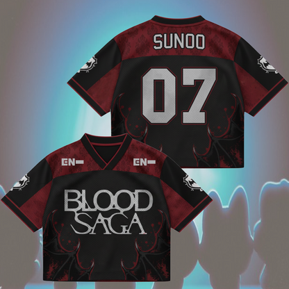 Blood Saga Enhypen Jersey - Vampire Aesthetic Mix Mesh World Tour