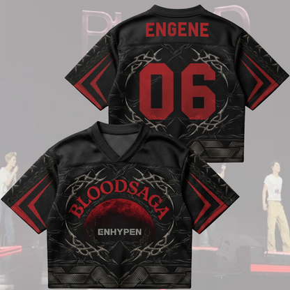 Knife Style Blood Saga Enhypen World Tour Mix Mesh Jersey