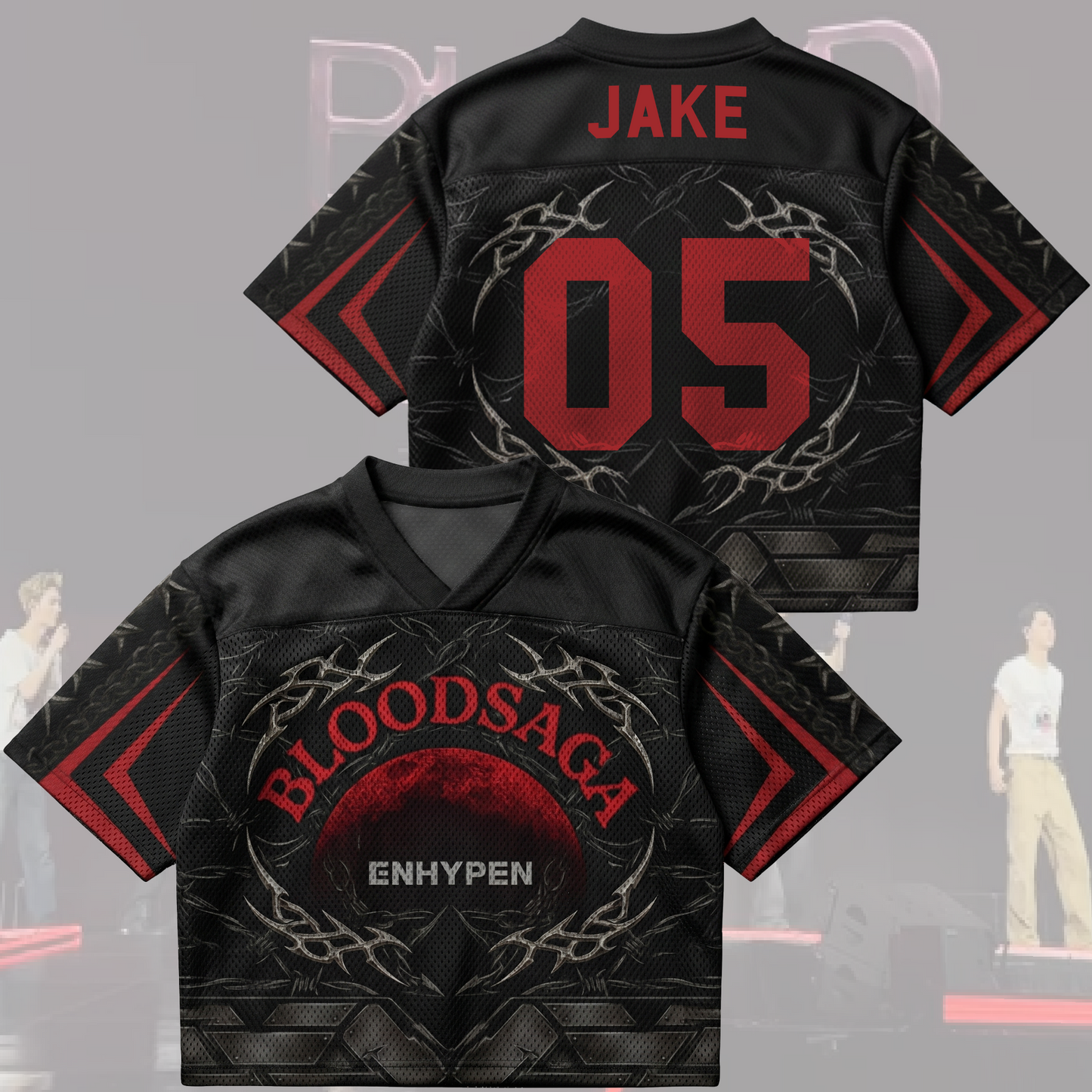 Knife Style Blood Saga Enhypen World Tour Mix Mesh Jersey