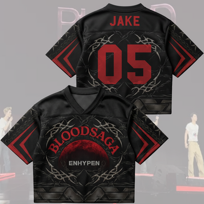 Knife Style Blood Saga Enhypen World Tour Mix Mesh Jersey