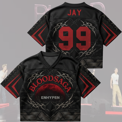 Knife Style Blood Saga Enhypen World Tour Mix Mesh Jersey