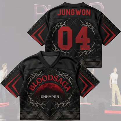 Knife Style Blood Saga Enhypen World Tour Mix Mesh Jersey