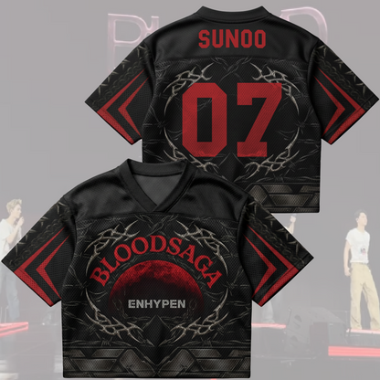 Knife Style Blood Saga Enhypen World Tour Mix Mesh Jersey