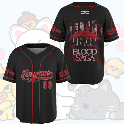 Moon Curse Blood Saga Enhypen World Tour Baseball Jersey