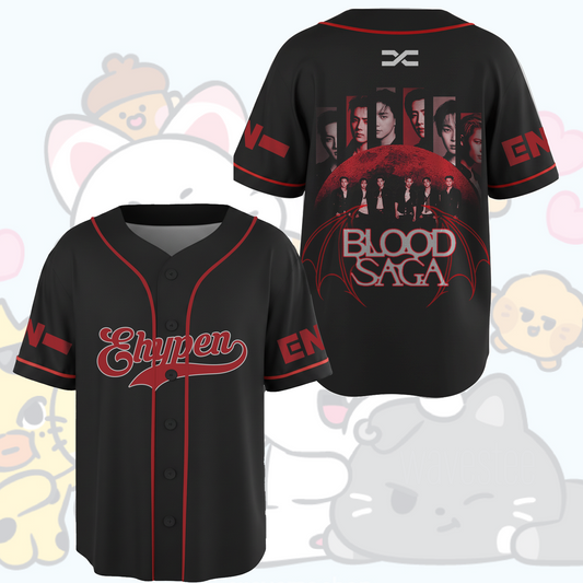 Moon Curse Blood Saga Enhypen World Tour Baseball Jersey