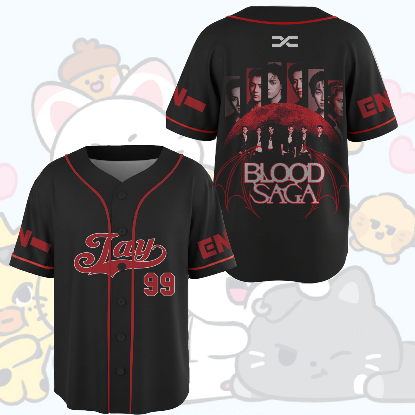 Moon Curse Blood Saga Enhypen World Tour Baseball Jersey