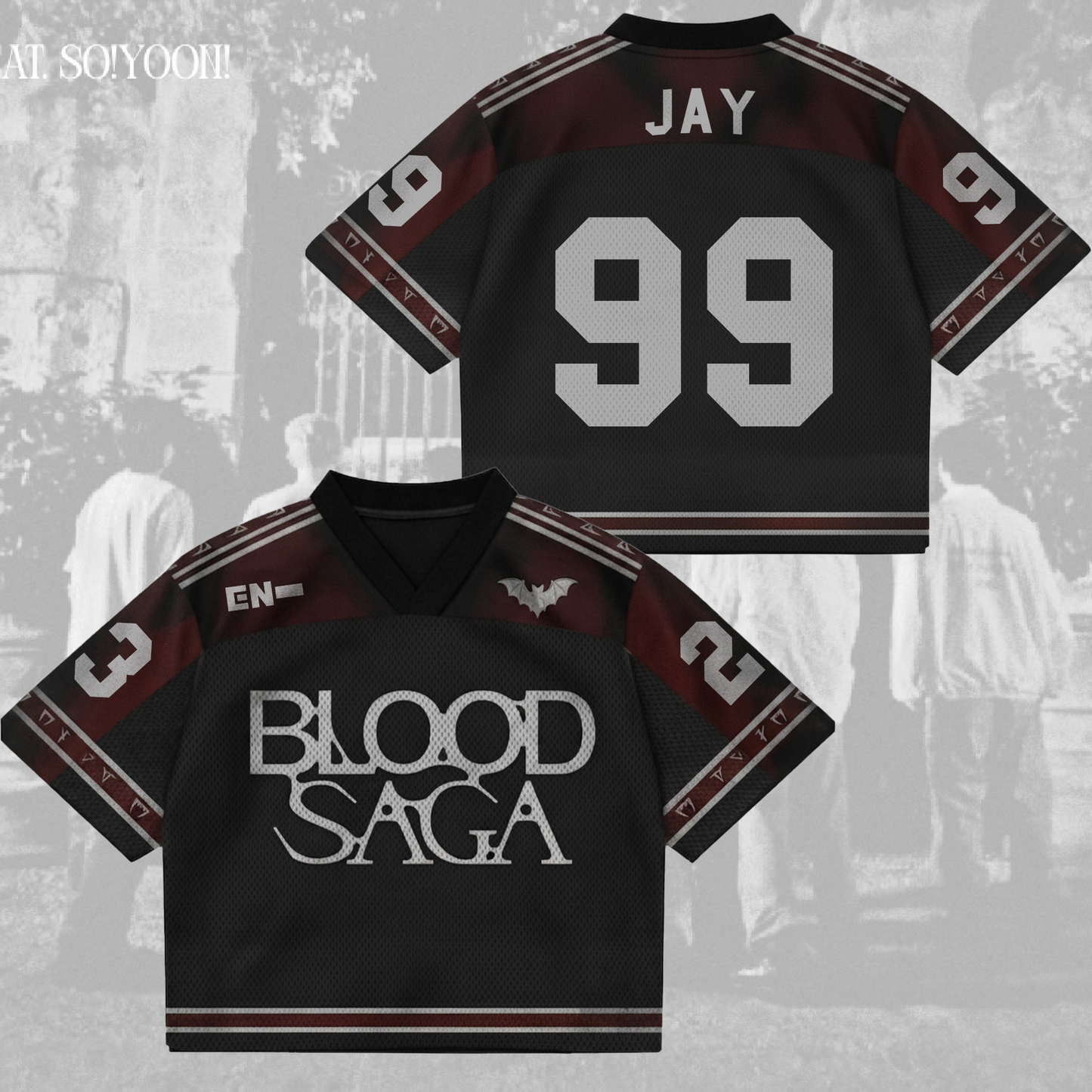 Blood Saga Enhypen World Tour Mix Mesh Jersey Fan Edition