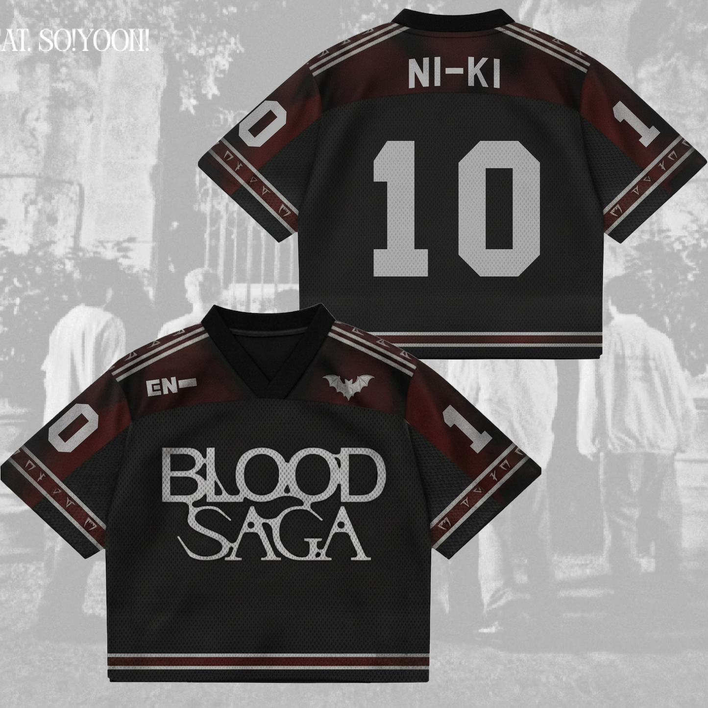 Blood Saga Enhypen World Tour Mix Mesh Jersey Fan Edition