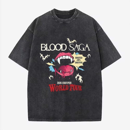 Kpop Blood Saga World Tour Swash Shirt – Gothic Tour Outfit for Fans