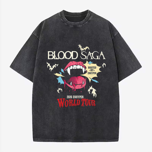Kpop Blood Saga World Tour Swash Shirt – Gothic Tour Outfit for Fans