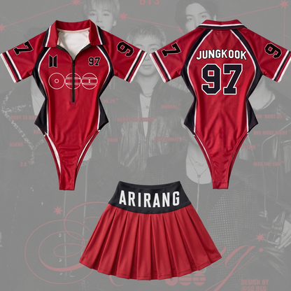 BTS World Tour Arirang FullJersey Bodysuit Set, BTS Arirang Gift For Fans