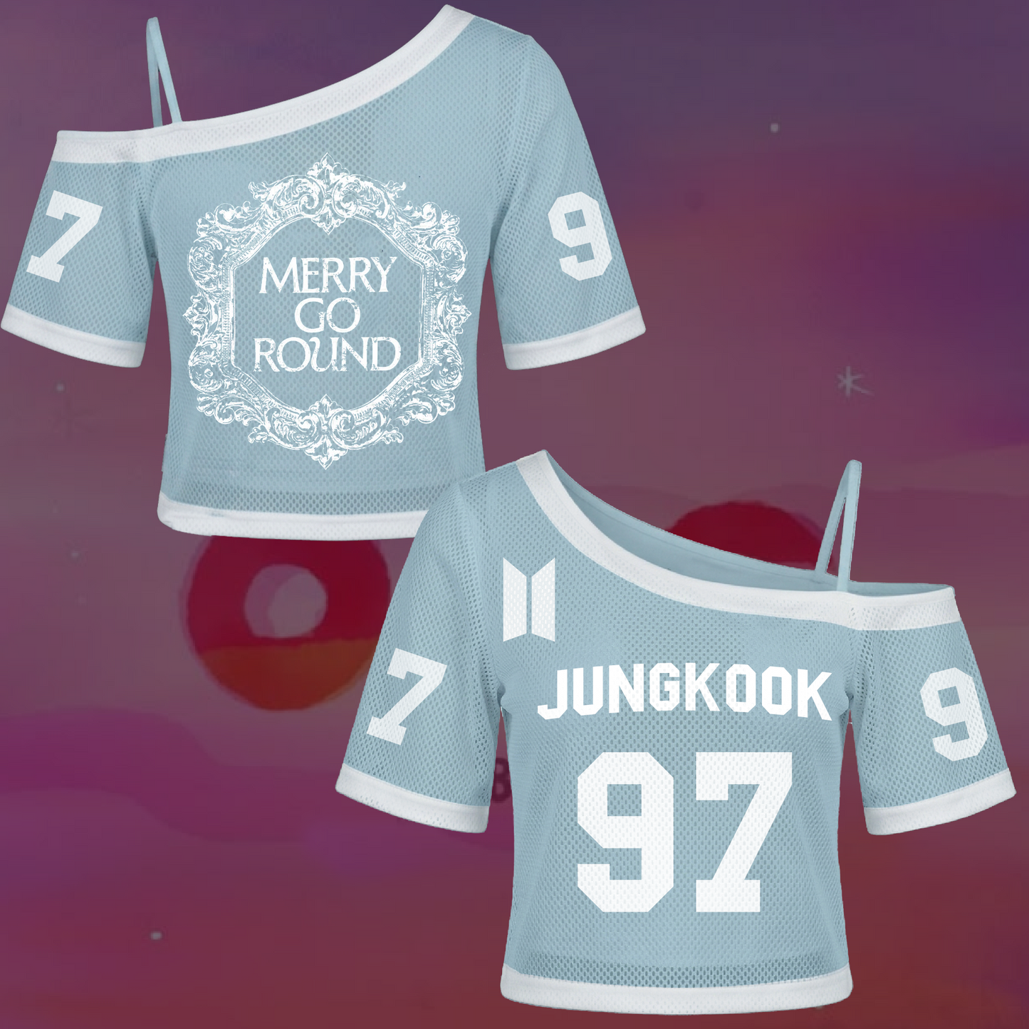 Merry Go Round BTS Album Off Shoulder Mesh Army Gifts