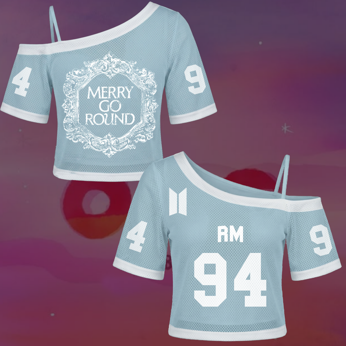 Merry Go Round BTS Album Off Shoulder Mesh Army Gifts