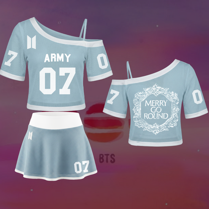 Merry Go Round BTS Album Off Shoulder Mesh Army Gifts