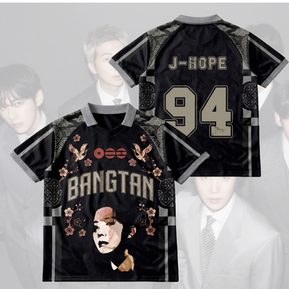 Floral BTS Arirang World Tour Winged Neck Baseball Shirt Gift For Fans