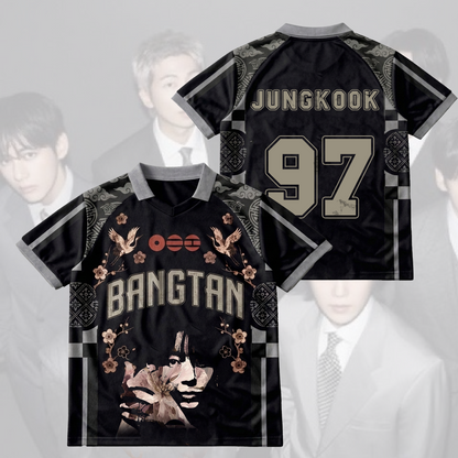 Floral BTS Arirang World Tour Winged Neck Baseball Shirt Gift For Fans