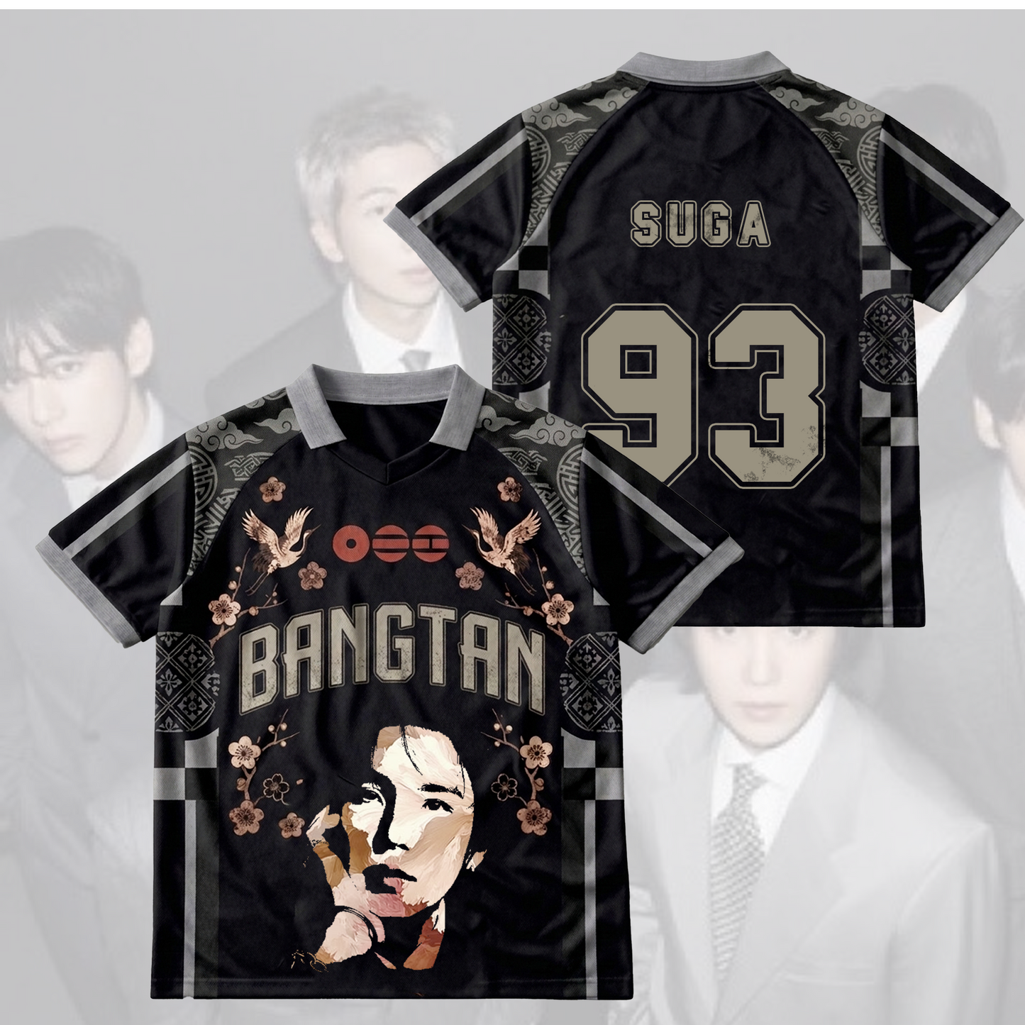 Floral BTS Arirang World Tour Winged Neck Baseball Shirt Gift For Fans