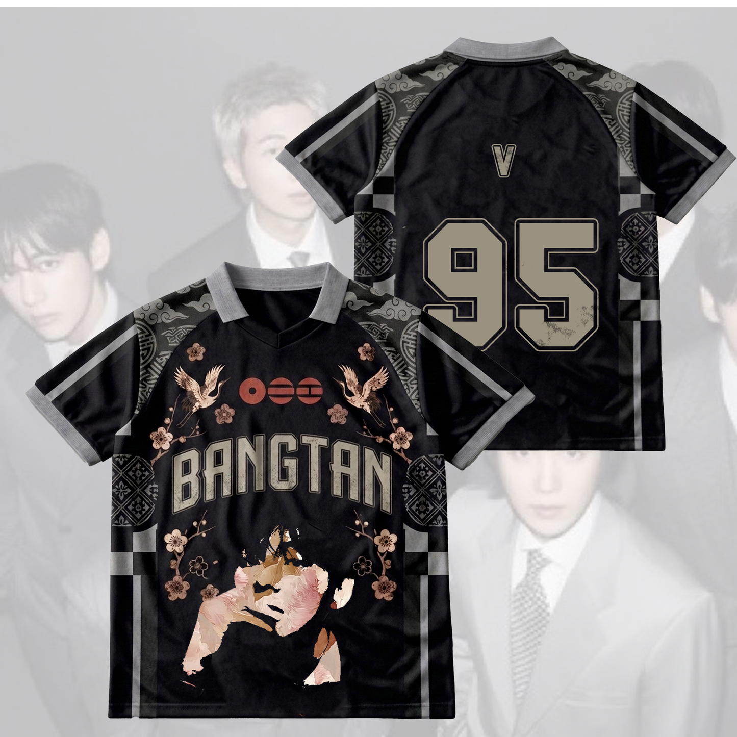 Floral BTS Arirang World Tour Winged Neck Baseball Shirt Gift For Fans