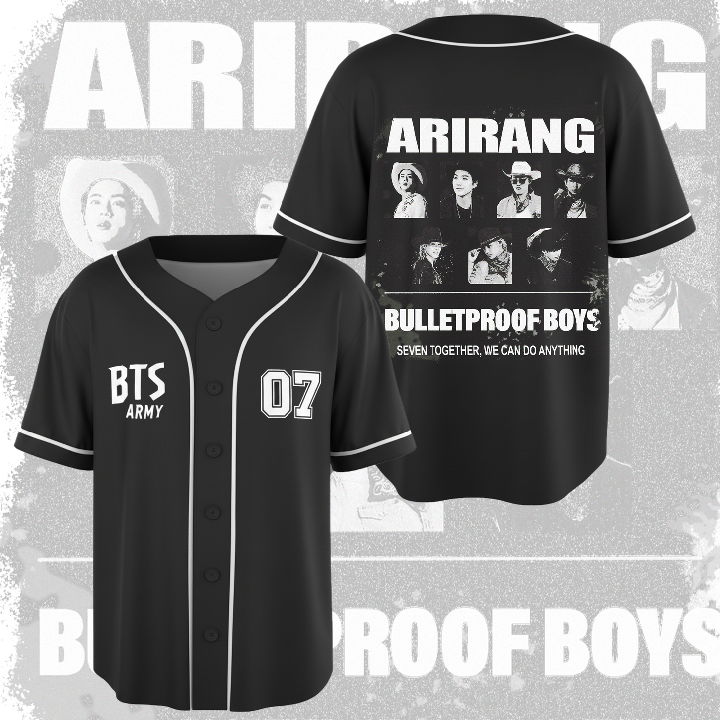 Cowboy BTS Arirang World Tour Baseball Jersey Fan Edition