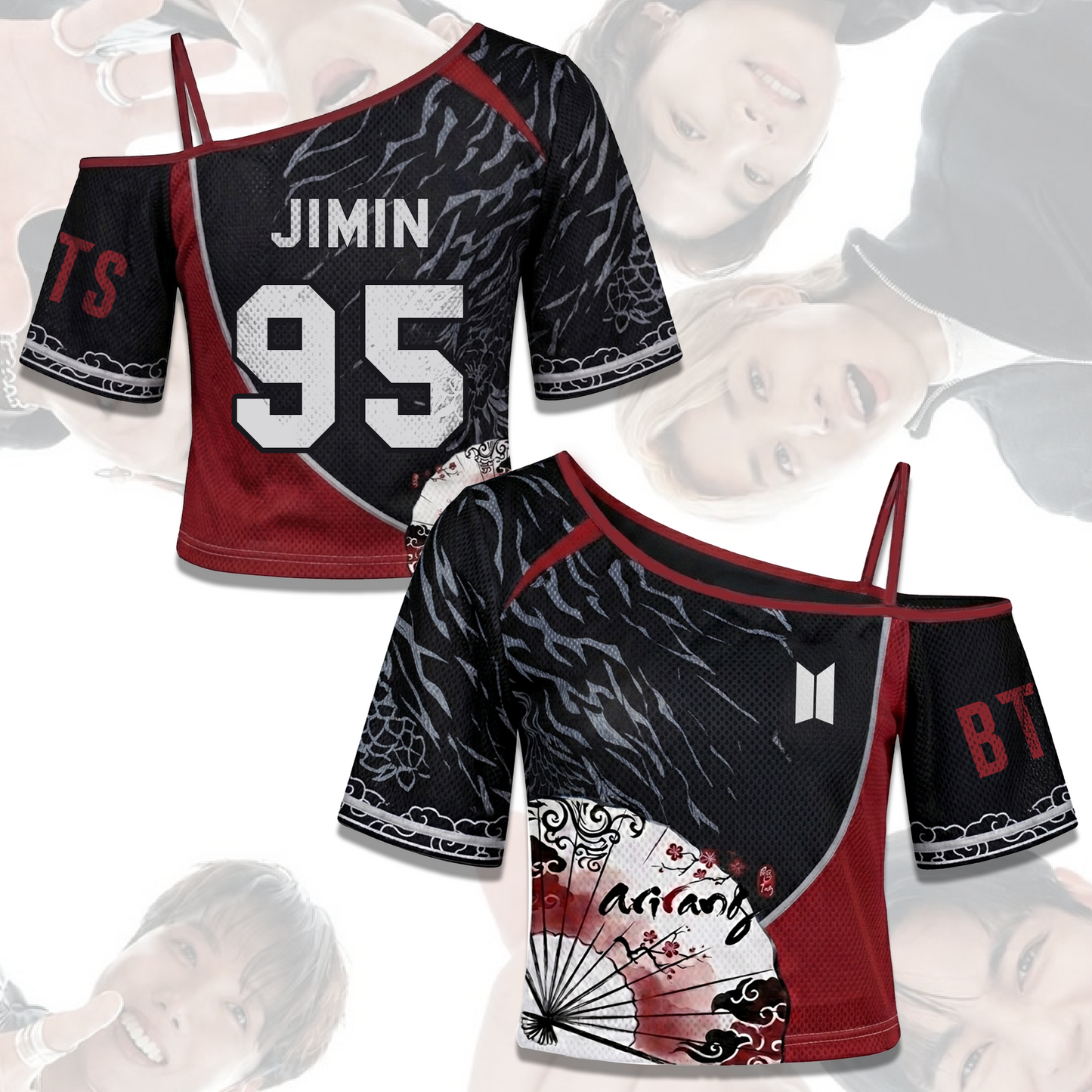 BTS Arirang Tour Off Shoulder Mesh Edgy Kpop Concert Outfit Gift For Army