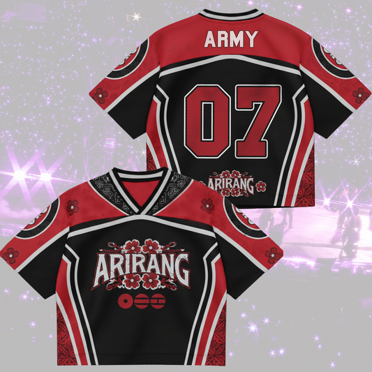 BTS Arirang World Tour Floral Mix Mesh Jersey Fan Edition