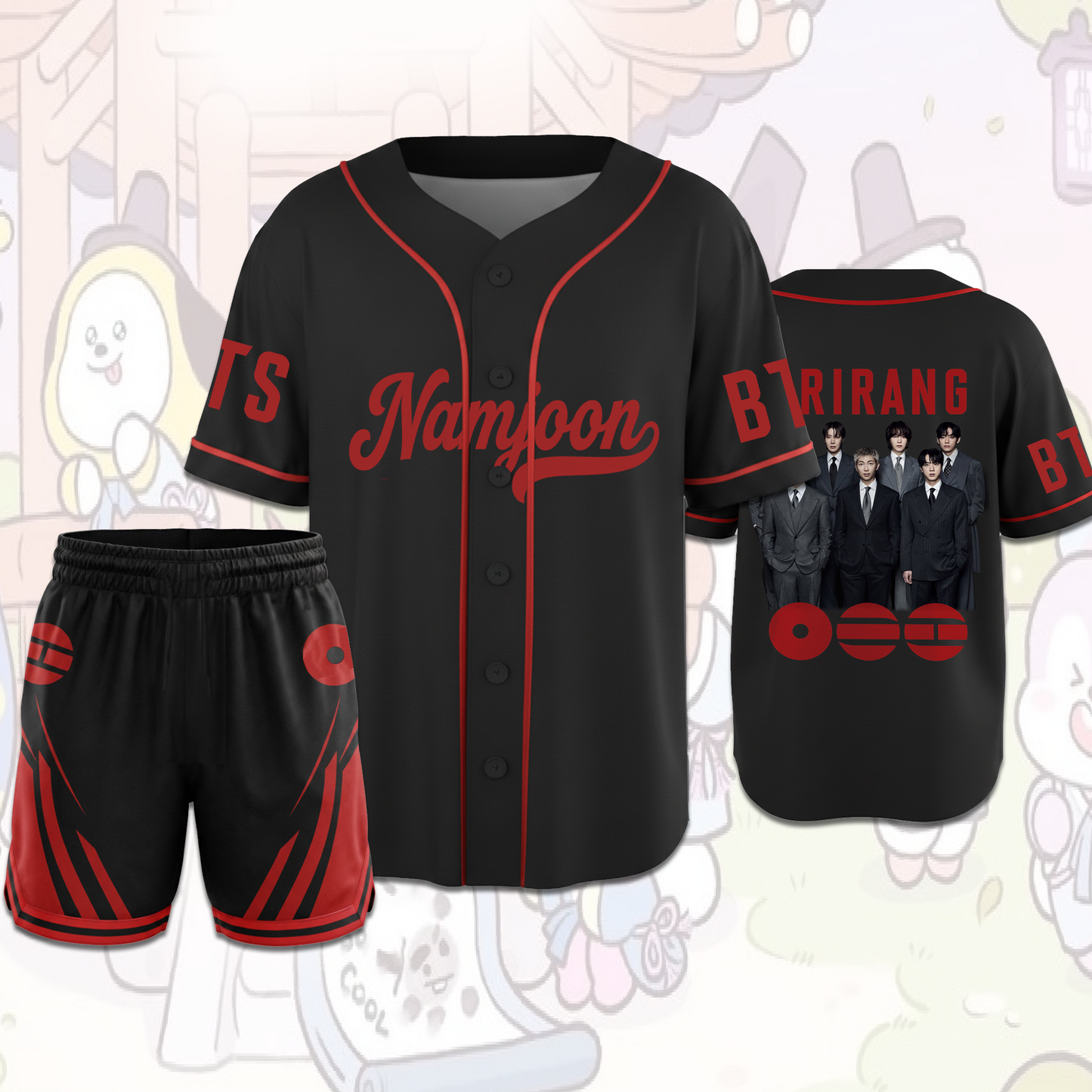 Midnight BTS Arirang World Tour 2026 Festa Full Set Baseball Jersey