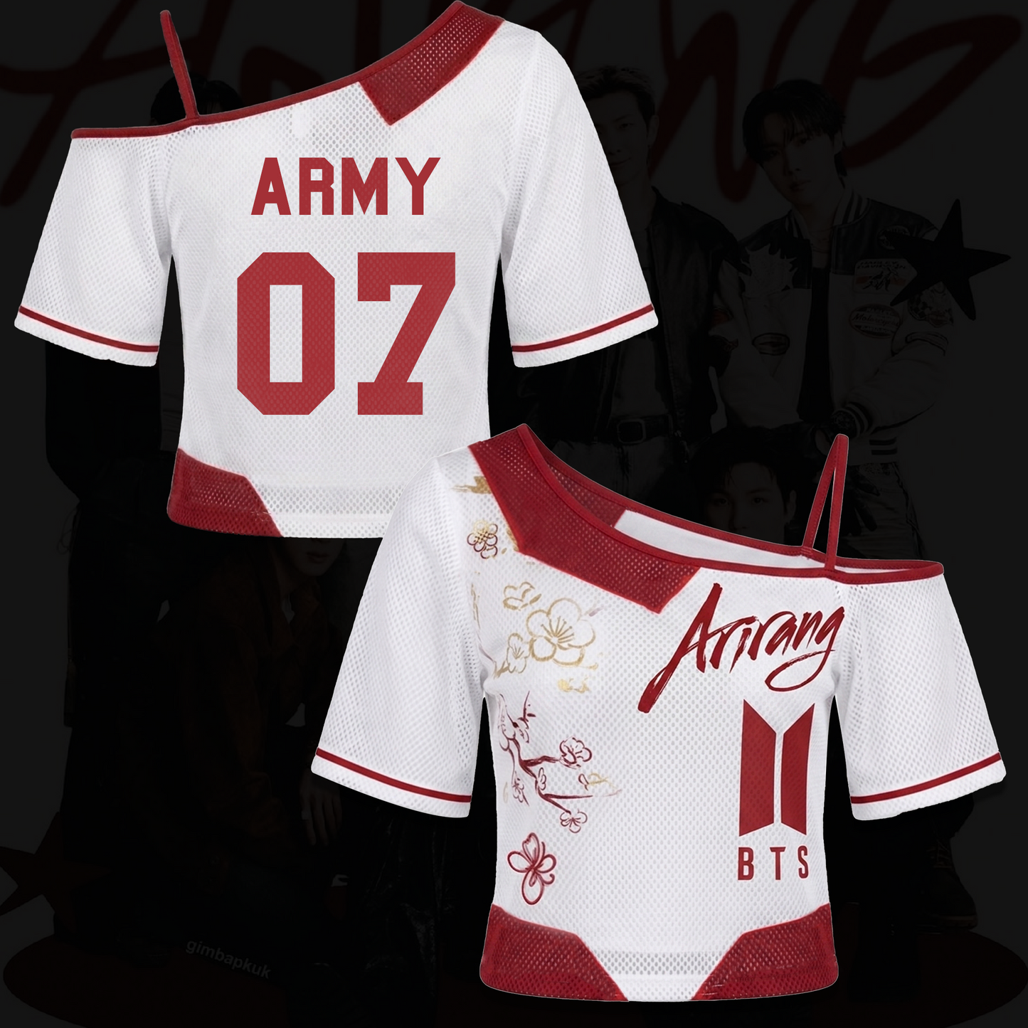 BTS Arirang Concert Aesthetic Asymmetric Off Shoulder Mesh Gift For Fans