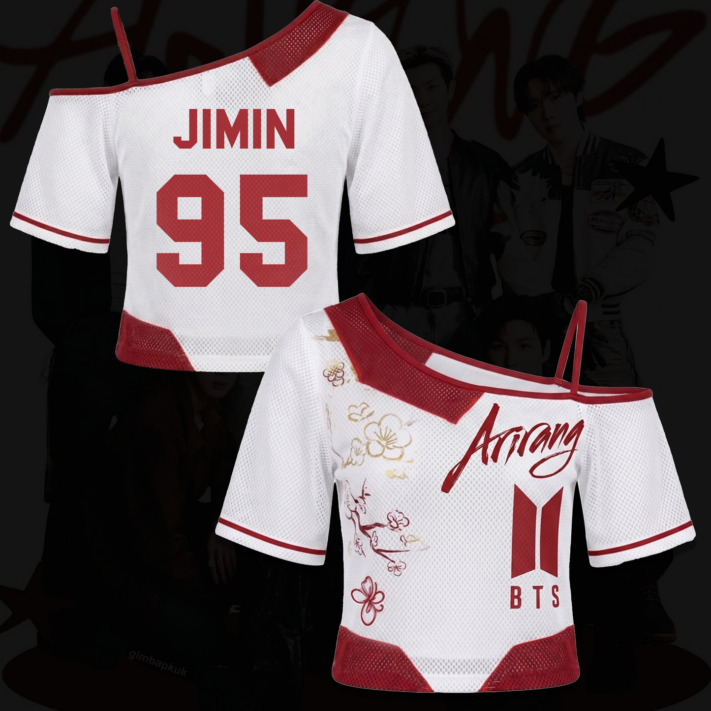 BTS Arirang Concert Aesthetic Asymmetric Off Shoulder Mesh Gift For Fans