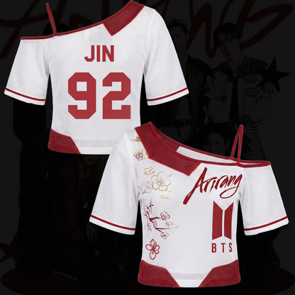 BTS Arirang Concert Aesthetic Asymmetric Off Shoulder Mesh Gift For Fans