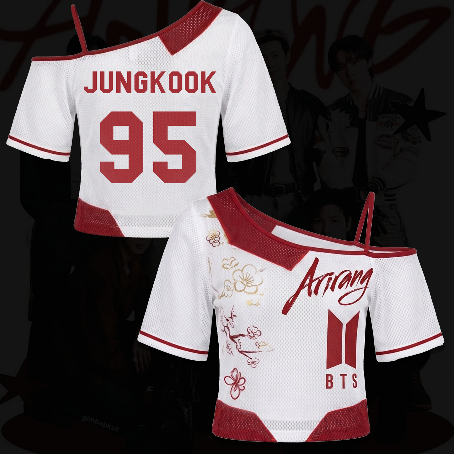 BTS Arirang Concert Aesthetic Asymmetric Off Shoulder Mesh Gift For Fans