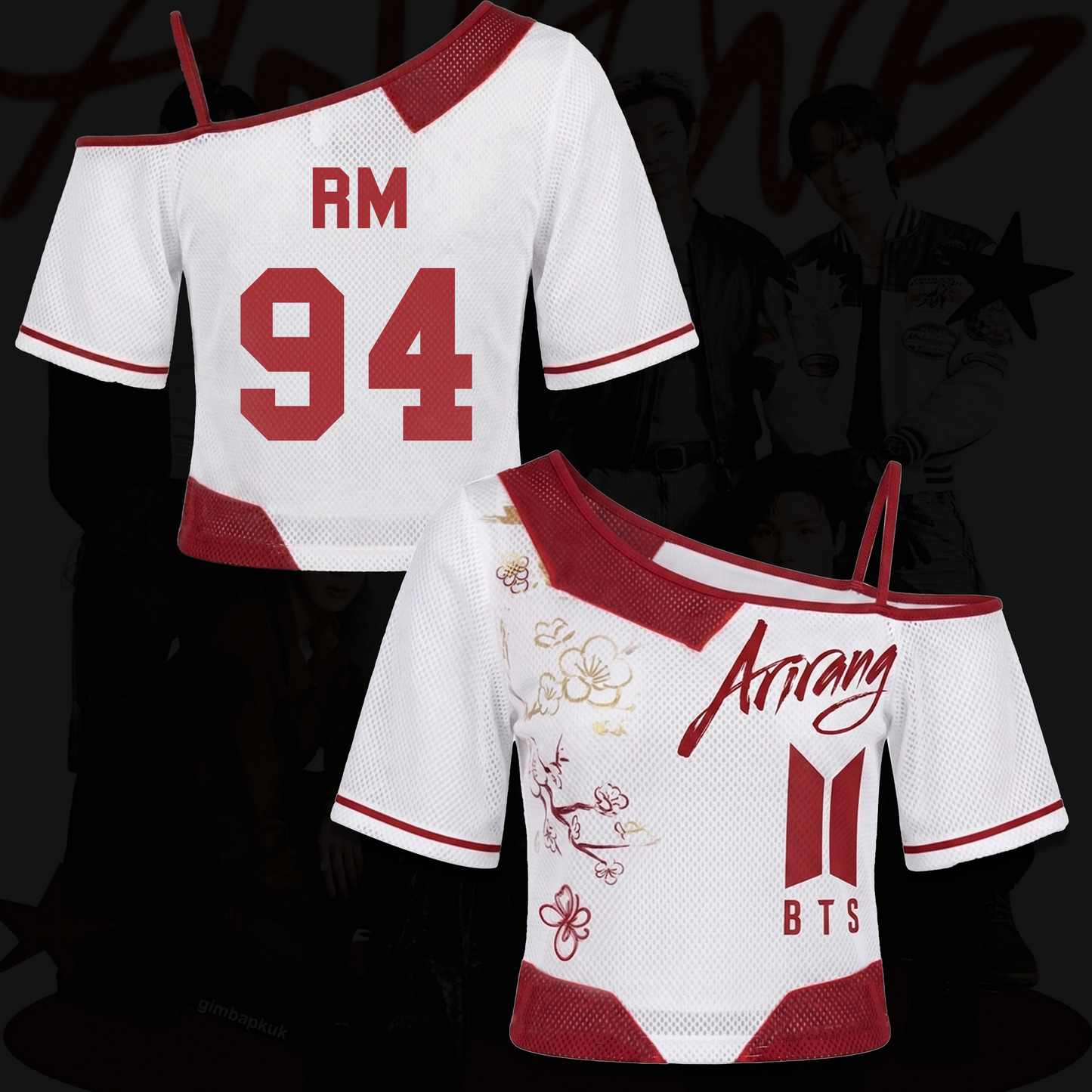 BTS Arirang Concert Aesthetic Asymmetric Off Shoulder Mesh Gift For Fans