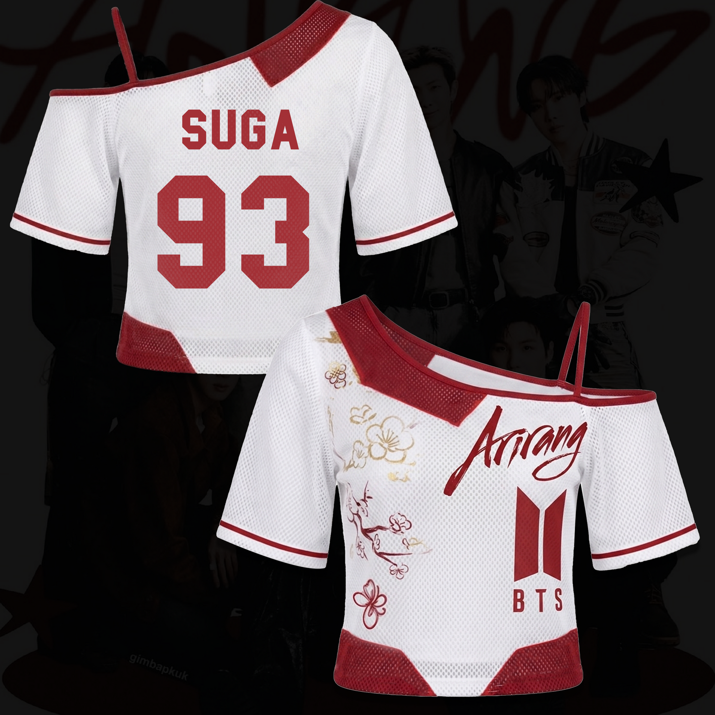 BTS Arirang Concert Aesthetic Asymmetric Off Shoulder Mesh Gift For Fans