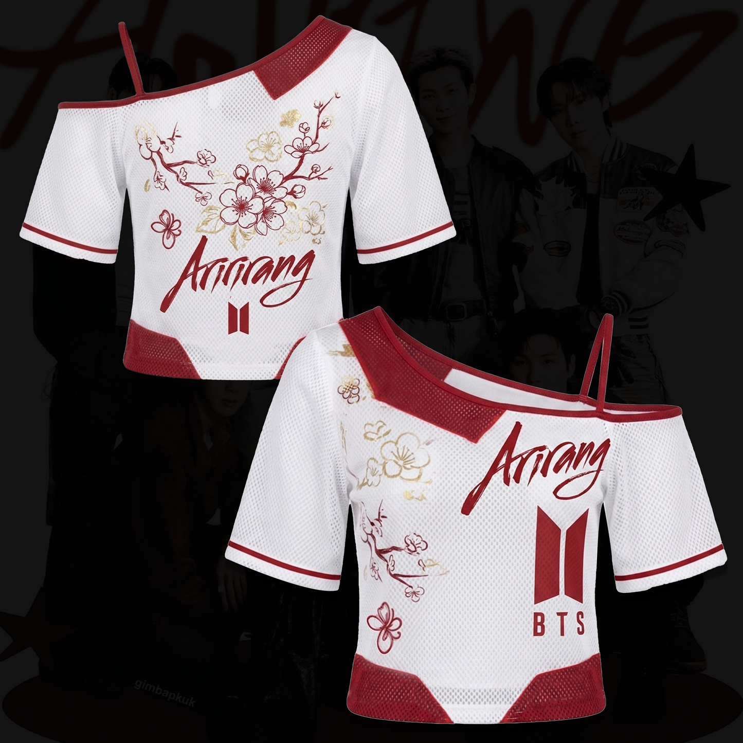 BTS Arirang Concert Aesthetic Asymmetric Off Shoulder Mesh Gift For Fans