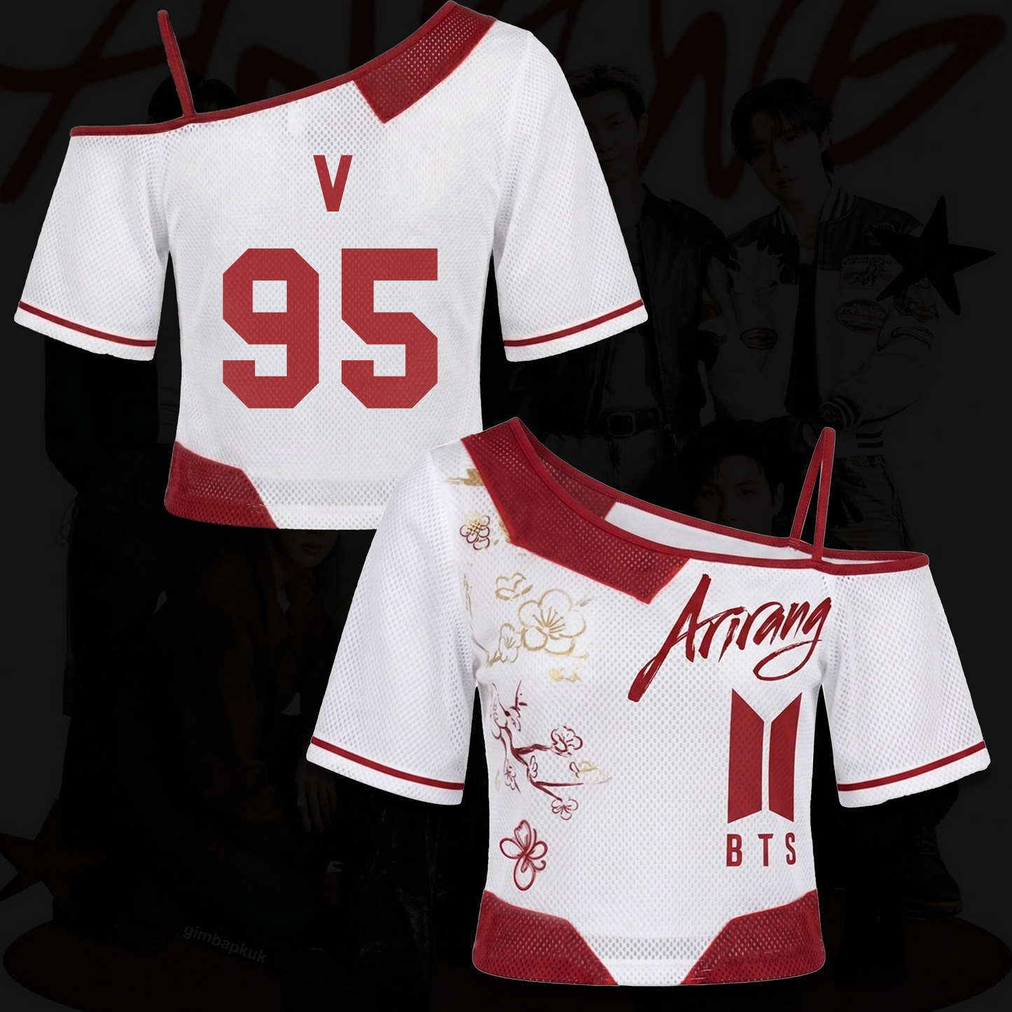 BTS Arirang Concert Aesthetic Asymmetric Off Shoulder Mesh Gift For Fans