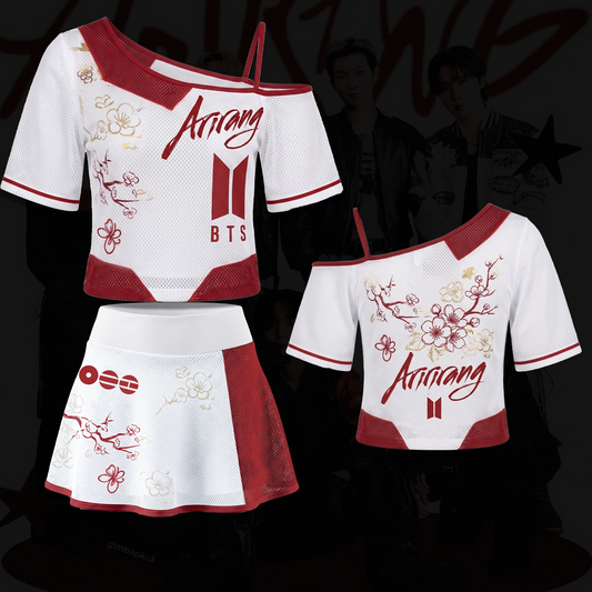 BTS Arirang Concert Aesthetic Asymmetric Off Shoulder Mesh Gift For Fans