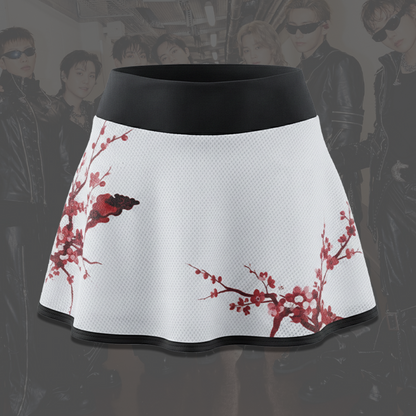 BTS ARIRANG Tour Outfit Oriental Red Blossom Off Shoulder Mesh Gift For Army